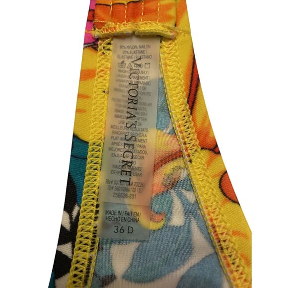 Victoria's Victoria Secret Halter Top Bikini 36D Floral Design - EUC - Picture 11 of 11